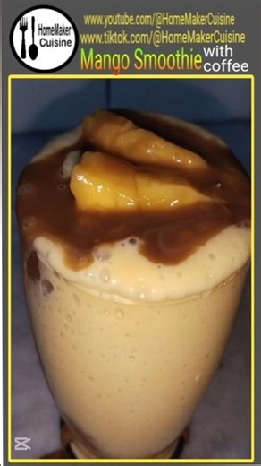 Mango Milkshake Smoothie Drink Recipe