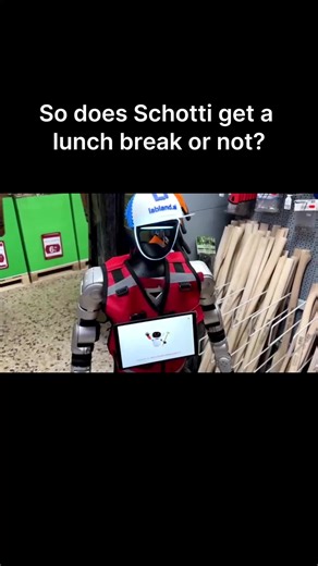 A robot named Schotti is now working the floor of a German store. It’s greeting customers, answering questions, and navigating the aisles completely on its own. It's packed with sensors, voice recognition, and AI navigation, so it can respond to you in real time and actually get you where you need to go. Is Schotti going to win Employee of the Month? — Follow to learn more about the world of AI. #AI #Robotics #HumanoidRobots #FutureOfWork #Automation #RetailTech #ArtificialIntelligence #TechNews