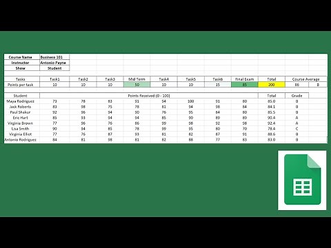 gradebook template