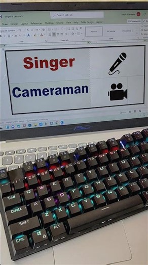Singer & Cameraman Symbol Shortcut Key in MS Word #shorts #computer #asmr #tipsandtricks