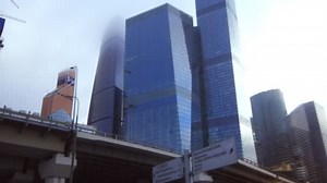 Futuristic architecture of modern building skyscrapers. City life