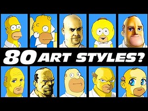 Drawing in 80 ART STYLES? HOMER SIMPSON | BATMAN | IRON MAN | ONE PUNCH MAN and MORE!
