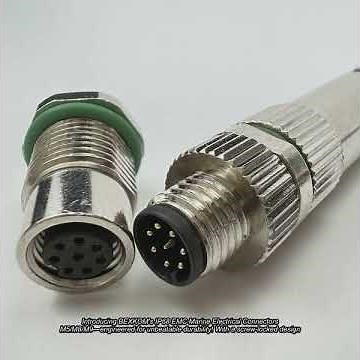 IP68 EMC Marine Electrical Industrial Connectors Screw Locked M5/M8/M9