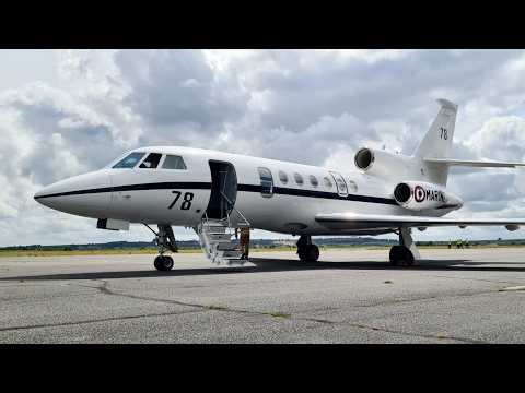Dassault Falcon 50 French Navy start up an takeoff