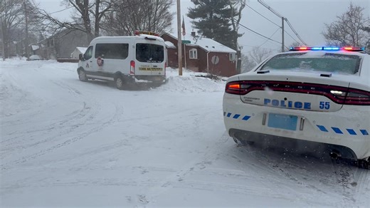 Tough driving in #Worcester right now. This school bus van is stuck in a snowbank at the corner of Pasadena Parkway and Chino Ave￼. Worcester Public Schools - Worcester, MA tells Spectrum News 1 that ten school buses were temporarily stuck this morning due to snow. #snow #winter | Spectrum News 1 Worcester