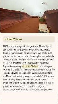 NASA's Innovative Mars Mission Simulation Launches