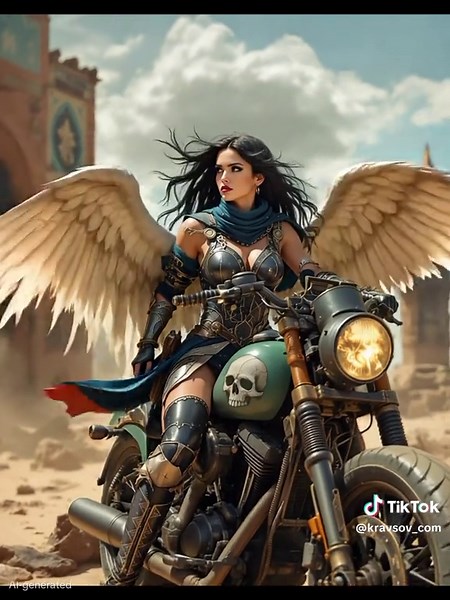 Angel y Harley: Arte y Aventura sobre Motocicletas