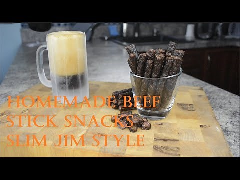 Homemade Meat Snack Slim Jim style, Ground Meat Beef Jerky Super Easy without Casings