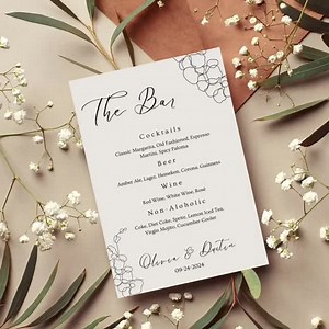 Wedding Bar Menu Template Drink Menu Template Wedding Bar Menu Modern Minimalist Drink Menu Sign the Bar Sign Simple Wedding Bar Menu - Etsy UK