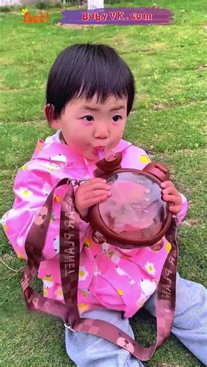 Kids Straw Water Bottle: Cute Bear Design with 2 Drinking Options for Trips & Playtime #waterbottle