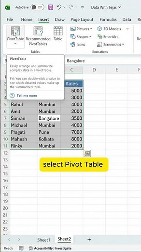 Pivot Tables in Excel Explained in 30 Seconds 🔥 Instant Reports