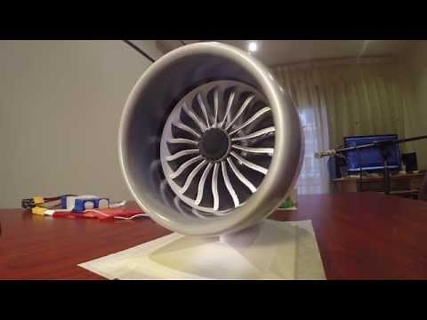 GE GEnx-1B 3D Printed B787 Jet Engine Model with Thrust Reverser