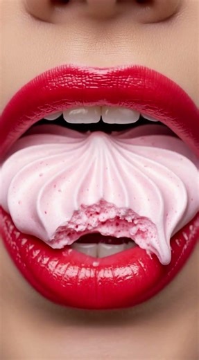 Eating Meringue -Kisses ASMR I No Talking & Eating Sounds. #shortvideo #asmr