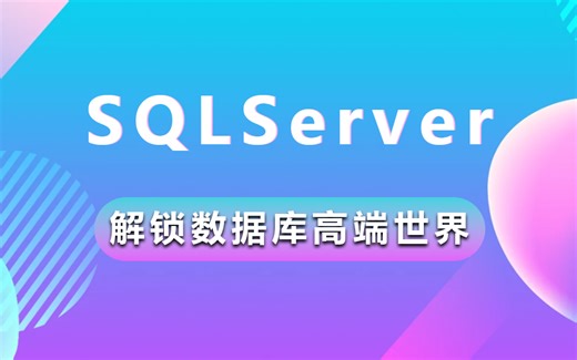 【解锁数据库高端世界】2023年全新录制SqlServer零基础到高阶完整教程(SQL基础/数据库/调优) B0230