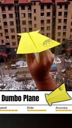 Dumbo Paper Plane ✈️🔥 | Easy DIY Long Glide Airplane Tutorial #shorts #origami