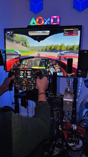 NO ASSISTS?! 😳 This is F1 25 on a real setup… #f125 #simracing #simracer #t598 #sf1000 #ps5