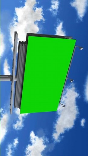 Billboard Green Screen Animation | Free 4K Stock Footage for Creators #greenscreen #animation #short
