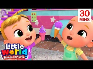 Lezatnya Makan Es Krim | Little World Bahasa Indonesia | Kartun dan Lagu Anak