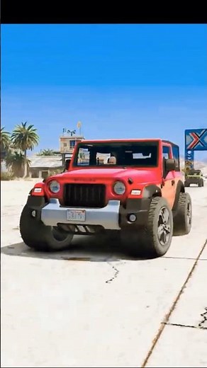 MICHAEL AND HIS TWO FRIENDS JIMNY VS THAR VS SCORPIO DRAG RACE CHALLENGE #shortsfeed #gta5