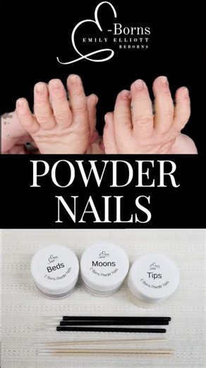 Reborn baby nails made easy! E-Borns Powder Nails #reborn #rebornartist #nailart