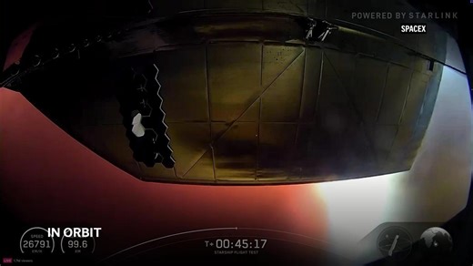 SpaceX's Starship splashes down into Indian Ocean