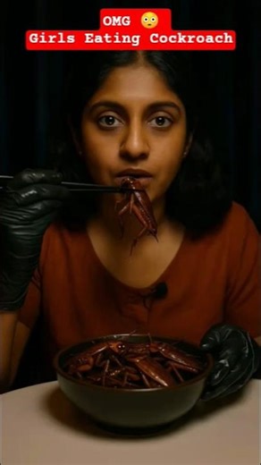 Indian girl eating cockroach🤮🤮 | Rakib Eats World