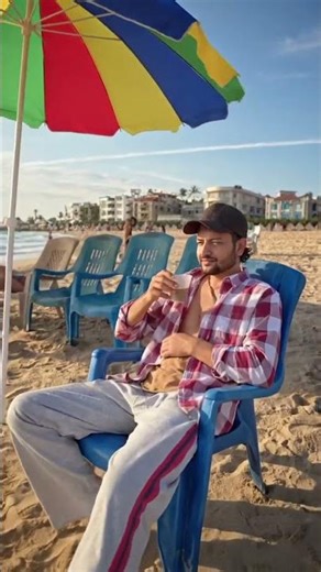 "Beach therapy and golden hours. 🌊☕"