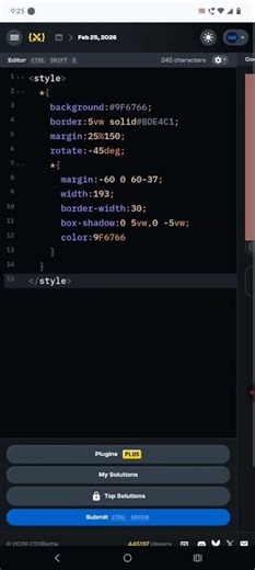 CSS Battle Daily Targets February 25, 2026 #coding #programming #html #css