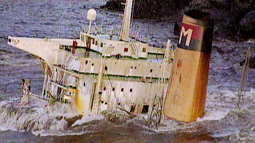 Shetland faced a disastrous oil spill from when the oil tanker MV Braer ran aground