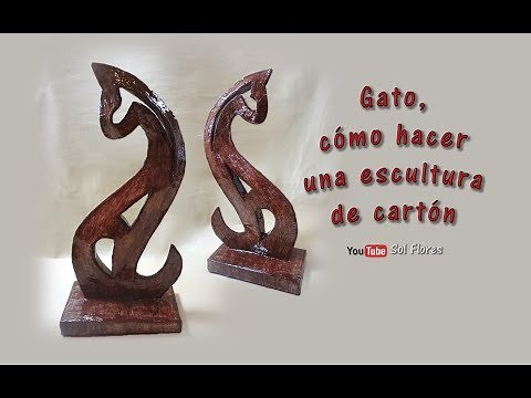 DIY Cat, how to make a cardboard sculpture