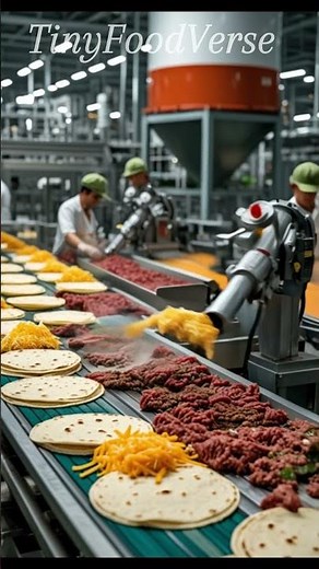 How Tacos Are Made in a Giant Factory | Satisfying Food Assembly Line