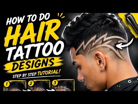 💈Hair Tattoo Designs for Beginners 🔥 Clean & Easy Method