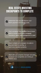 20 reactions · 63 shares |  Ready to kickstart your real estate investing journey?  Download our FREE checklist now and set yourself up for success! | WealthBuilders | Facebook