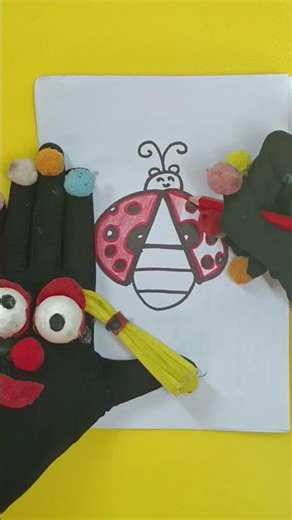 Ladybug with Letter A #shorts #alphabetlearning #ladybug #drawing