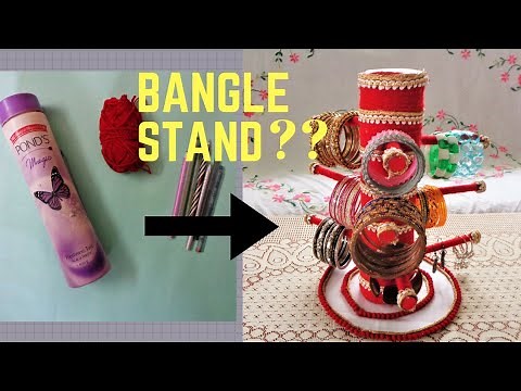 How to Make Bangle Stand at Home with Waste Materials | Easy DIY