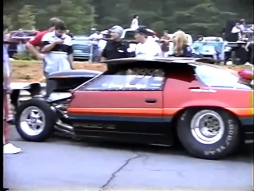 Jimmy Sandefur has a wild ride in Pro Mod qualifying at Southeastern Dragway in 1994. The car was fixed and ran again by Jimmy for at least a couple more years I believe. Footage taken by Jerry Towns Photography, you can purchase physical copies of races like this or literally hundreds more from Jerry if interested. | Drag Racing Media Of The Past