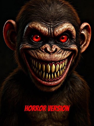 Horror Version of Monkey 😱 | Character #monkey #creepy #scary #horror