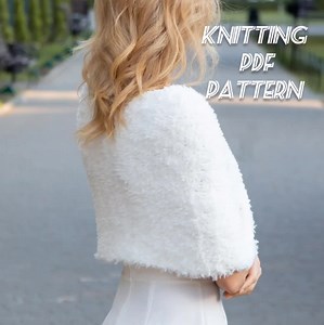 Knit Infinity Cape PDF Knitting Pattern Easy Beginner Tutorial Faux Fur Wedding Wrap Winter Bridal Womens Cover up Bridesmaid Wrap Coverup - Etsy