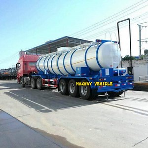 [Hot Item] Steel Material Sulfuric Acid Tanker Trailer 3 Axles 20m3 Acid Tanker