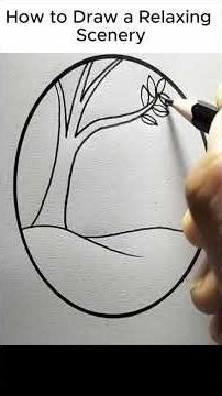 How to Draw a Relaxing Scenery in a Circle