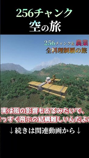 【Minecraft】表示チャンク256の世界で空の旅【ゆっくり実況】 #マイクラ #Minecraft #ゆっくり実況 #サバイバル ＃Distant Horizons #shorts