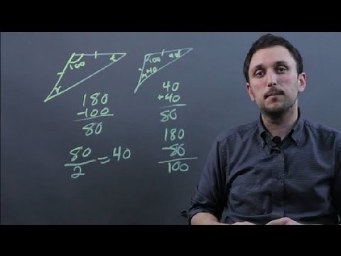 How to Find the Two Missing Angles in an Isosceles Triangle : Math & Geometry Tips