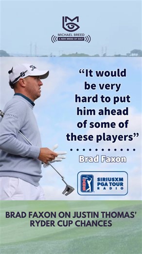 “How do you just decide that Justin’s going to leapfrog over those guys without some good play?” Brad Faxon joined me on A New Breed of Golf to discuss Justin Thomas’ chances to make the American Ryder Cup Team. Do you think he’ll earn a spot? 🤔🇺🇸 | A New Breed of Golf with Michael Breed