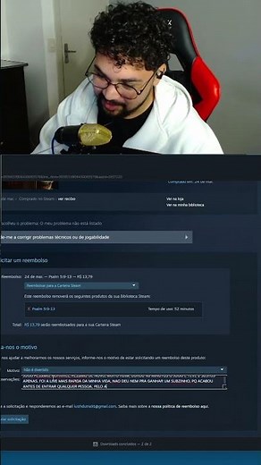 Tutorial de como pedir reembolso na steam | ldgamer_10 em #Twitch