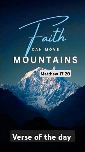 "Faith Can Move Mountains | Matthew 17:20 | Trust God’s Power Today!"#bibleverse #christianshorts