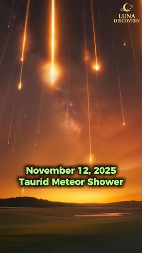 11 reactions | November 12, 2025 — Taurid Meteor Shower The night sky will blaze with slow, golden fireballs — the Taurids, a gentle reminder from the cosmos that even endings can be beautiful.  | Luna Discovery | Facebook