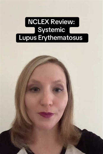 NCLEX Review: Systemic Lupus Erythromatosus ❌ Lupus = inflammation to major organs as well as skin, joints, & blood ❌ Signs/Symptoms: ❌ Butterfly rash ❌ Fatigue, malaise, or weakness ❌ Weight loss or anorexia ❌ Joint pain ❌ Labs: ⬆️ ESR & CRP plus positive ANA #nclextutor #studentnurse #nclexprep #lupus