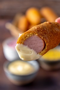 Scopri di più👉 https://www.fattoincasadabenedetta.it/ricetta/corn-dog/ Corn dog 😊 Perfetti per un originale aperitivo, sono croccanti fuori e morbidi dentro ❤️ | Buon'Idea