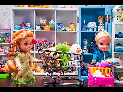 Elsa and Anna toddlers at the TOY STORE toy hunting & shopping for Chelsea's birthday present