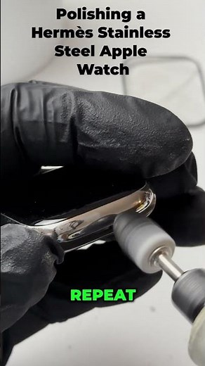 Restoring Scratched Hermes Apple Watch Mirror Finish!